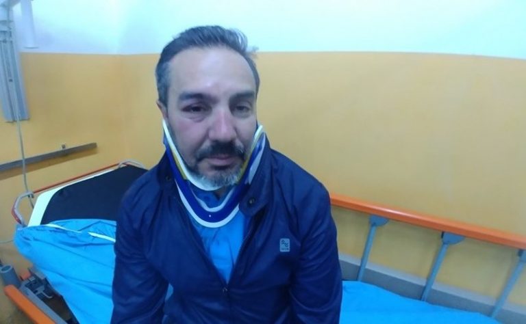 FOTO USR acuză că liderul filialei Mehedinți a fost “atacat și desfigurat în timp ce împărțea ziare și pliante”
