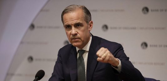 LONDON, ENGLAND - MAY 2: Governor of the Bank of England Mark Carney speaks during an Inflation Report Press Conference at the Bank of England on May 2, 2019 in London, England. (Photo by Matt Dunham - WPA Pool/Getty Images)
