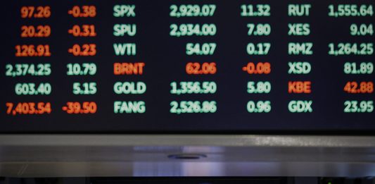 NEW YORK, NY - JUNE 19: U.S. Federal Reserve Board Chairman Jerome Powell is displayed on a monitor on the floor of the New York Stock Exchange (NYSE), June 19, 2019 in New York City. Powell said the Fed will keep rates steady and hinted at a possible rate cut later in the year.(Photo by Drew Angerer/Getty Images)