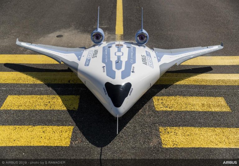 Airbus a prezentat planul unui avion cu aripile integrate în fuselaj