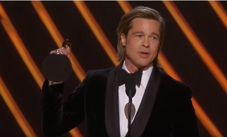 VIDEO Brad Pitt a criticat, în discursul de la Oscar, desfășurarea procesului de demitere al lui Trump